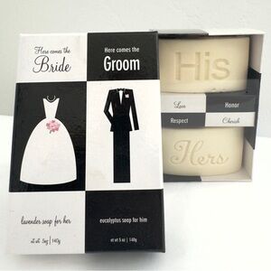 NWT Bride Groom Hers His Wedding Soap